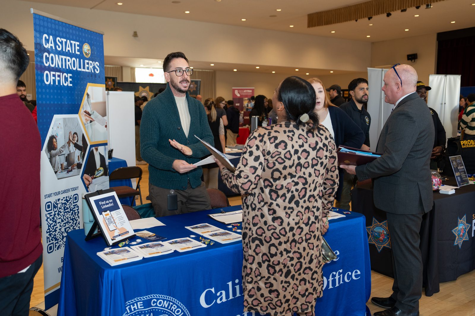 CA State Controller's Office booth at SacJobs Career Fair